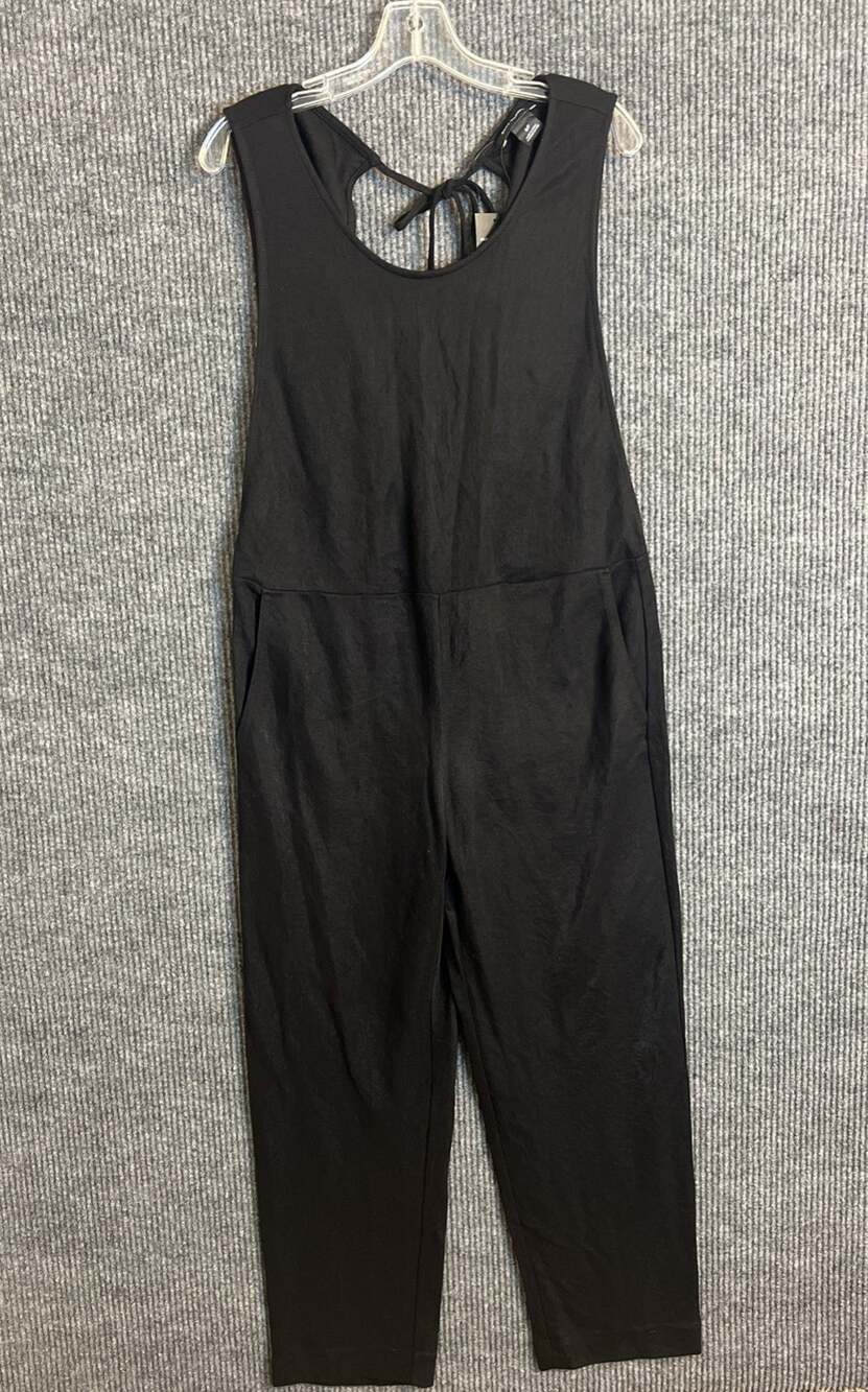 Club Monaco Women's Layerable Knit Jumpsuit Size Small Black Sleeveless New